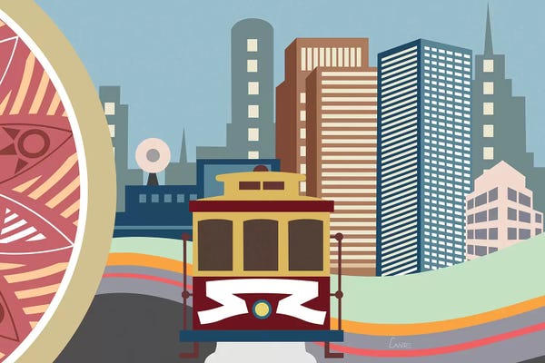 San Francisco Skylines: San Fransisco by Lanre Studio