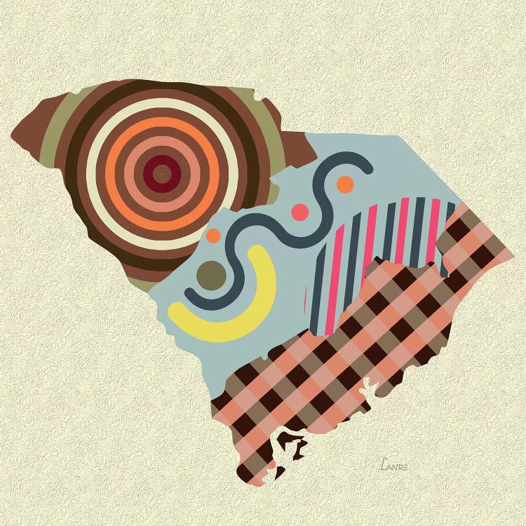 South Carolina State by Lanre Studio wall art