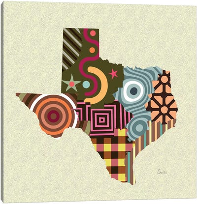 Texas State Canvas Art Print - State Maps