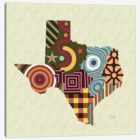 Texas State Canvas Print #LNR168} by Lanre Studio Canvas Art