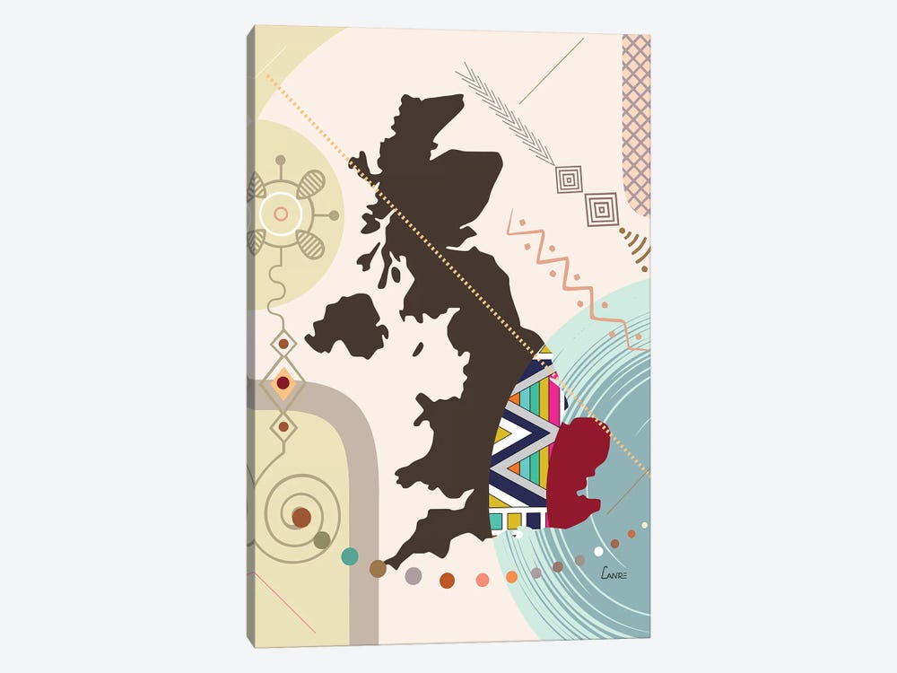 United Kingdom Stylized by Lanre Studio 1-piece Art Print