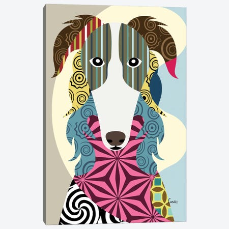 Borzoi Russian Wolfhound Canvas Print #LNR17} by Lanre Studio Art Print