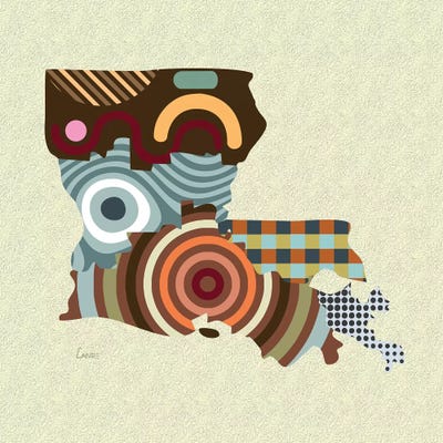 Louisiana State by Lanre Studio art print