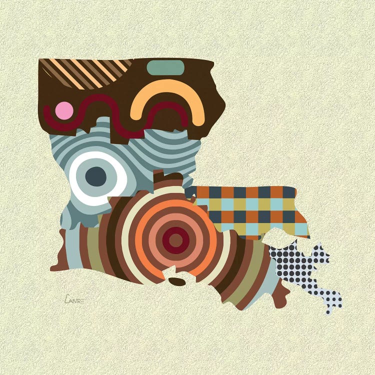Louisiana State by Lanre Studio wall art