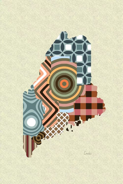 Maine State by Lanre Studio wall art