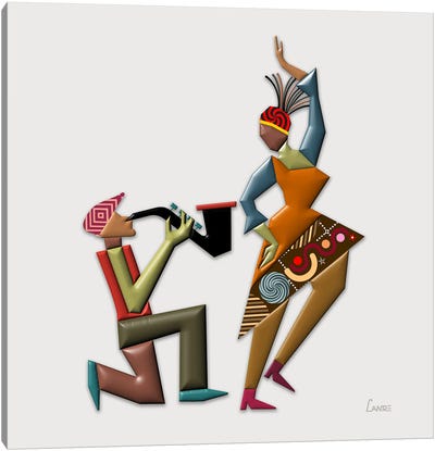 The Dancing Queen Canvas Art Print - Saxophone Art