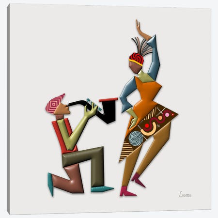 The Dancing Queen Canvas Print #LNR219} by Lanre Studio Canvas Artwork