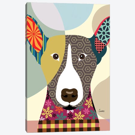 Bull Terrier Canvas Print #LNR21} by Lanre Studio Canvas Print