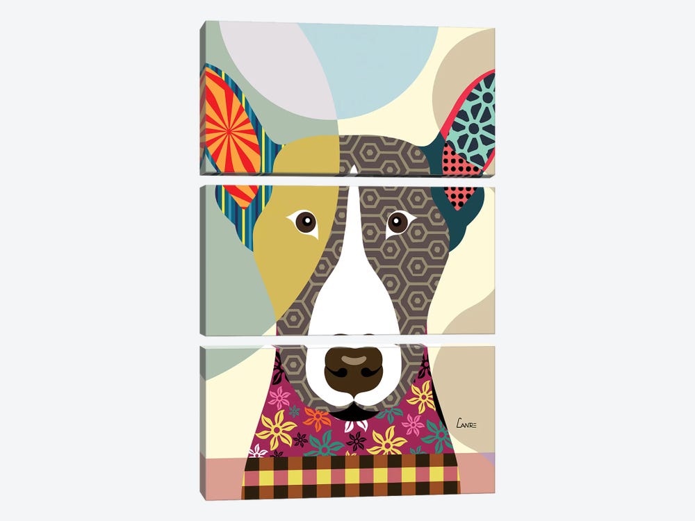 Bull Terrier by Lanre Studio 3-piece Canvas Artwork