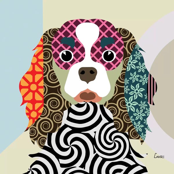 Cavalier King Charles Spaniels: Cavalier King Charles Spaniel by Lanre Studio