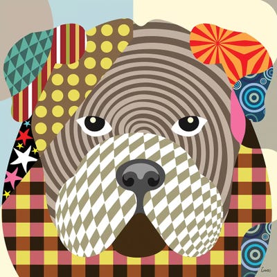 English Bulldog by Lanre Studio metal wall art