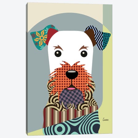 Airedale Terrier Canvas Print #LNR3} by Lanre Studio Canvas Artwork