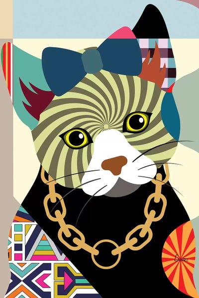 Hipster Kitty by Lanre Studio multi panel art