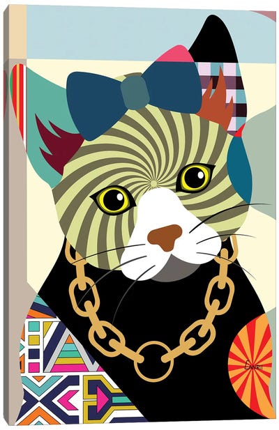 Hipster Kitty Canvas Art Print - Lanre Studio