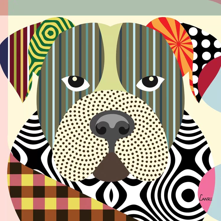 American Bulldog by Lanre Studio wall art