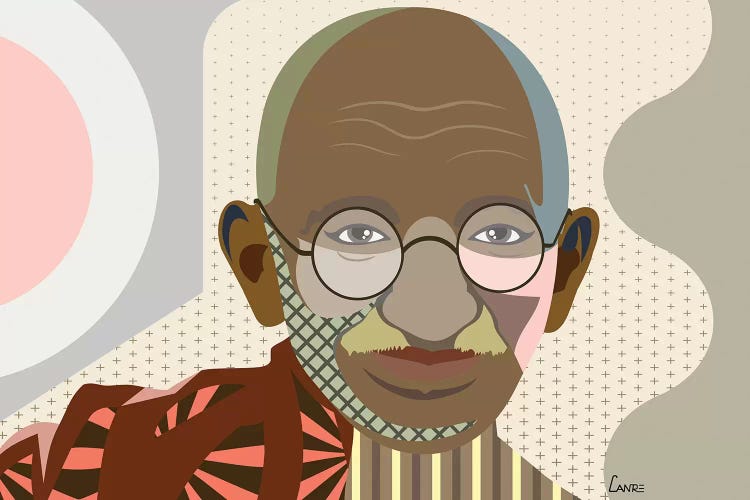 Mahatma Gandhi by Lanre Studio wall art