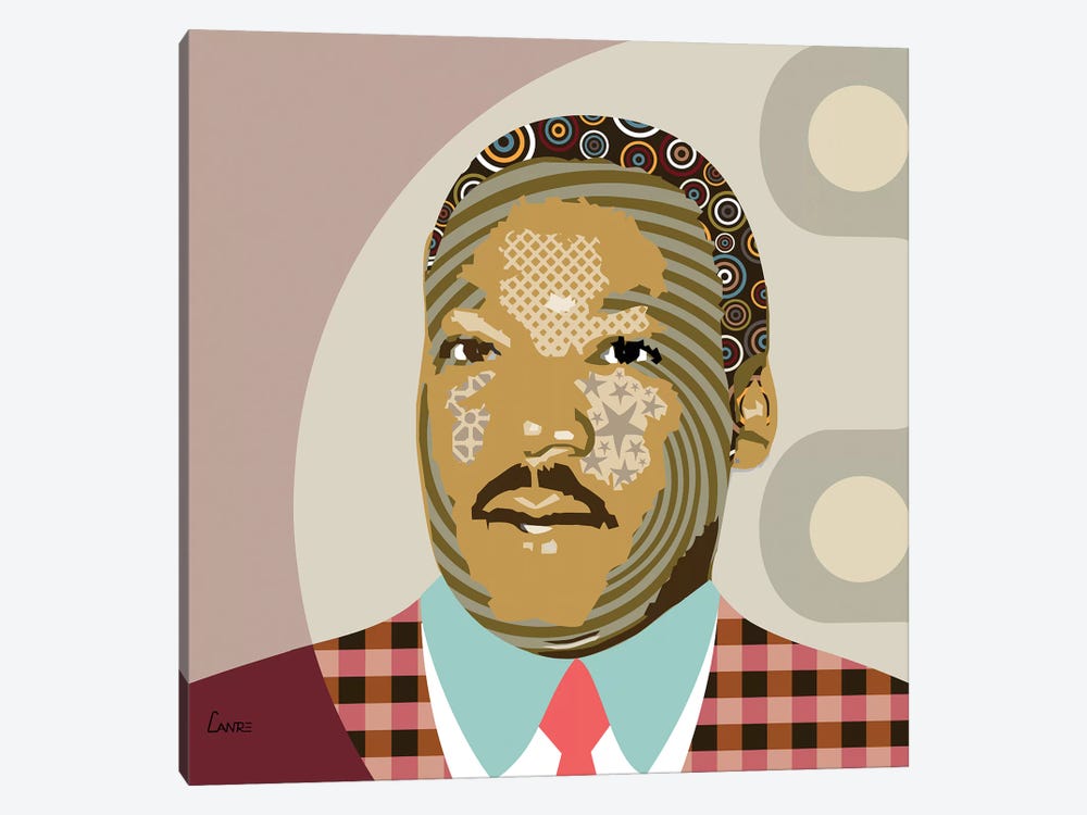 Martin Luther King Jr by Lanre Studio 1-piece Canvas Artwork