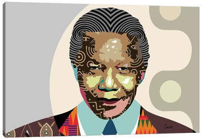Nelson Mandela Canvas Art Print - Lanre Studio