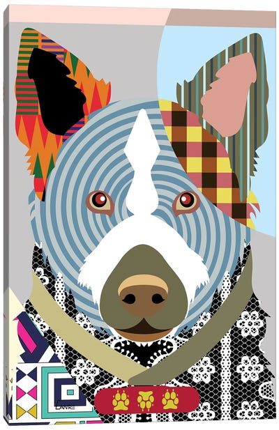Norwegian Elkhound Canvas Art Print