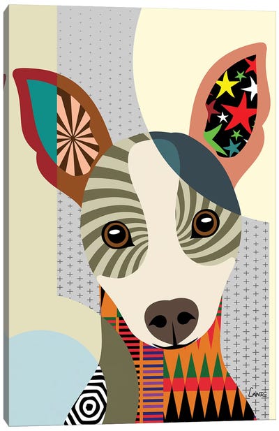 Rat Terrier Canvas Art Print - Lanre Studio