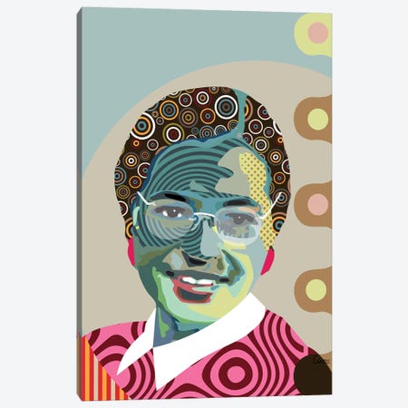 Rosa Parks Canvas Print #LNR75} by Lanre Studio Art Print