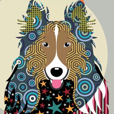 Rough Collie by Lanre Studio framed wall art