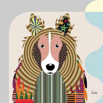 Shetland Sheepdog Sheltie by Lanre Studio acrylic art print