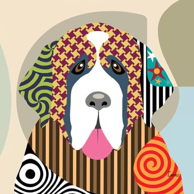 St. Bernard by Lanre Studio canvas print