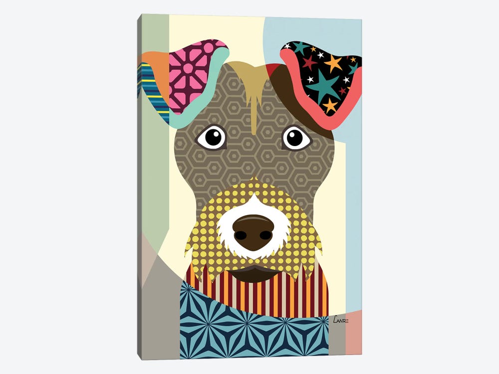 Wire Fox Terrier by Lanre Studio 1-piece Canvas Print