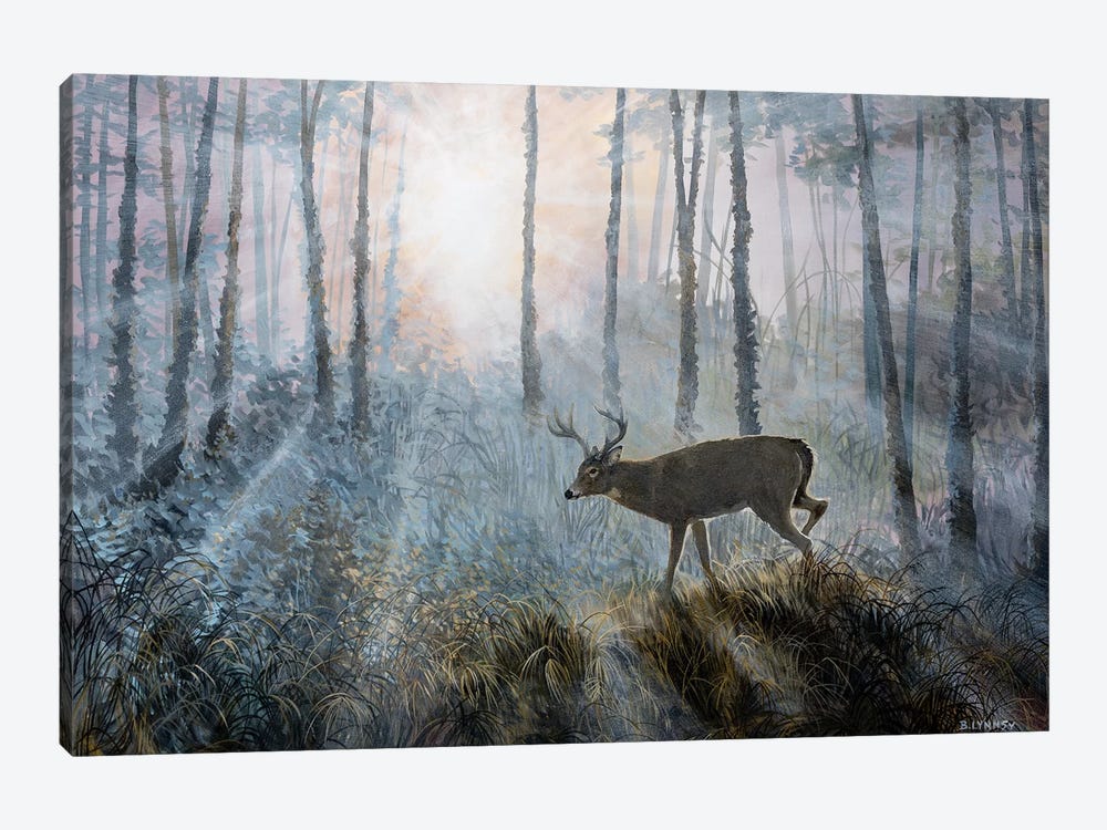 Deer Path IV by B. Lynnsy 1-piece Canvas Artwork