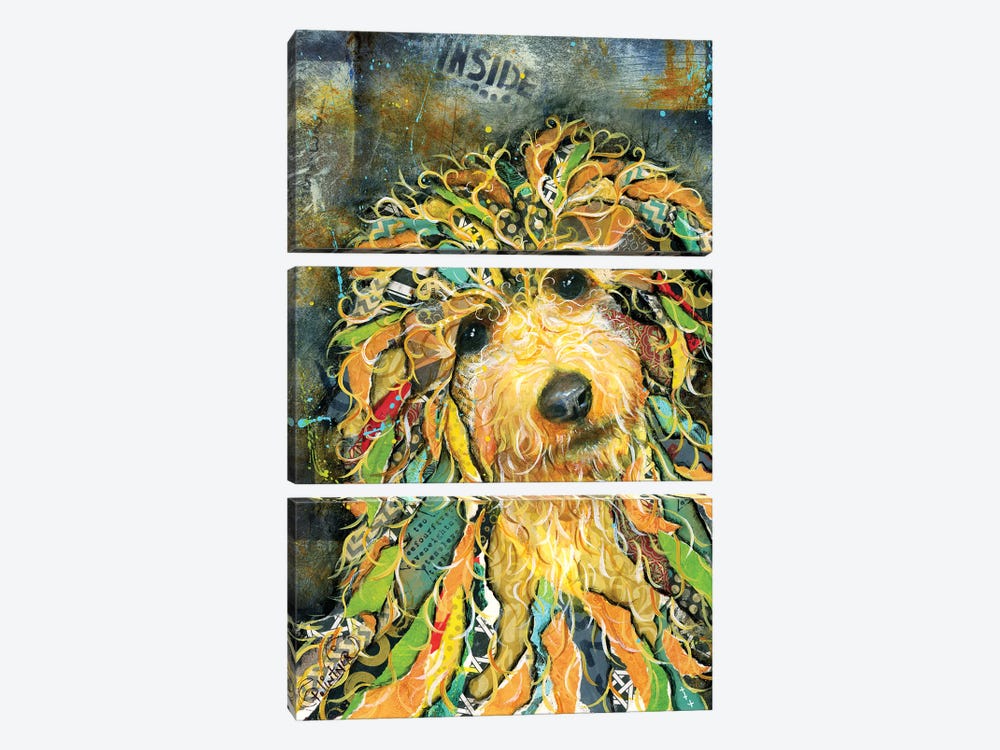 Goldendoodle by Patricia Lintner 3-piece Canvas Art