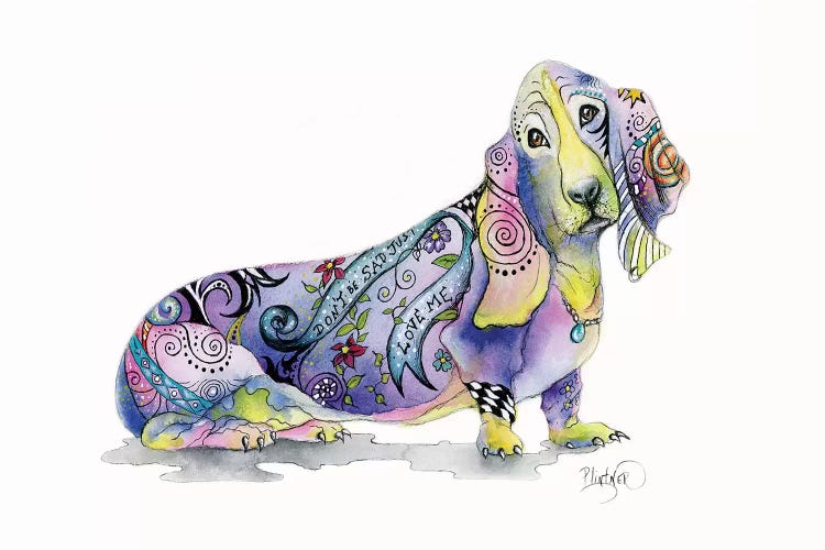 Tattoo Bassett Hound by Patricia Lintner wall art