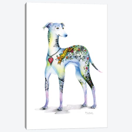 Tattoo Italian Greyhound Canvas Print #LNT22} by Patricia Lintner Canvas Art Print