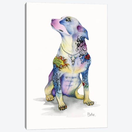 Tattoo Rottweiler Canvas Print #LNT25} by Patricia Lintner Canvas Art