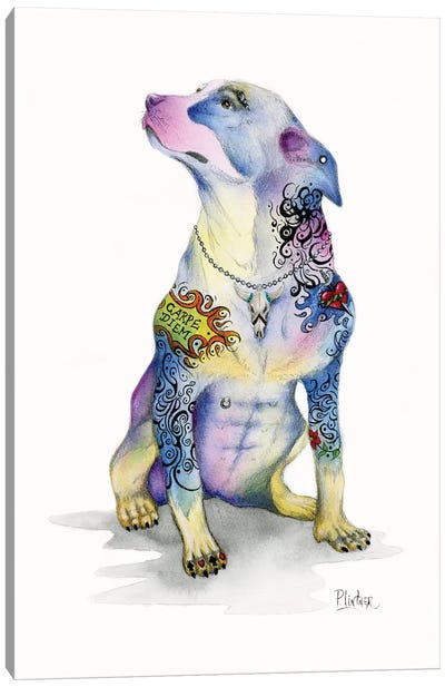Tattoo Rottweiler Canvas Art Print - Rottweiler Art