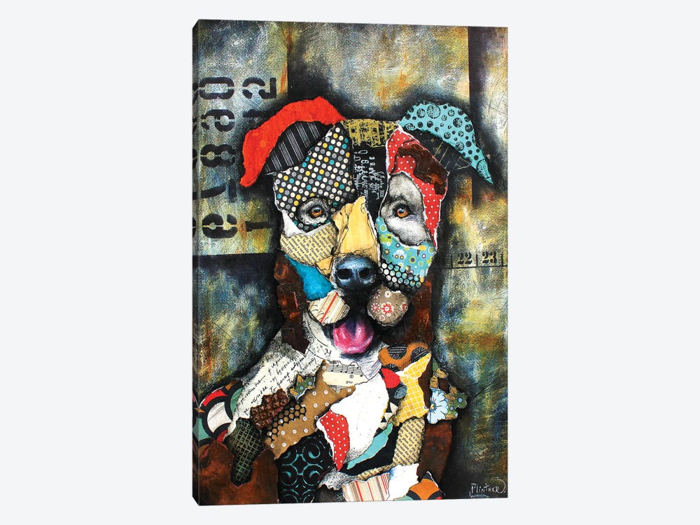 Urban Pit Bull by Patricia Lintner 1-piece Art Print