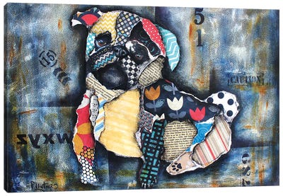 Urban Pug Canvas Art Print - Patricia Lintner