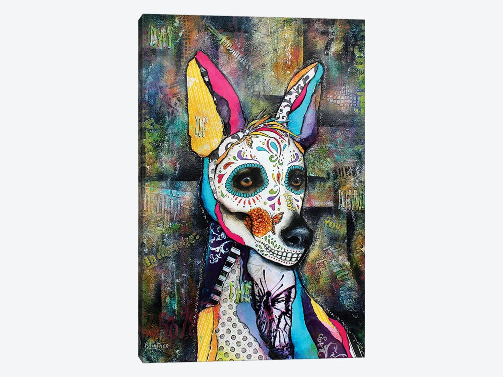 Xolo Day Of The Dead by Patricia Lintner 1-piece Canvas Artwork