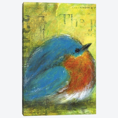 Blue Bird Canvas Print #LNT62} by Patricia Lintner Canvas Art Print