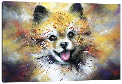 Boho Pomeranian Canvas Art Print