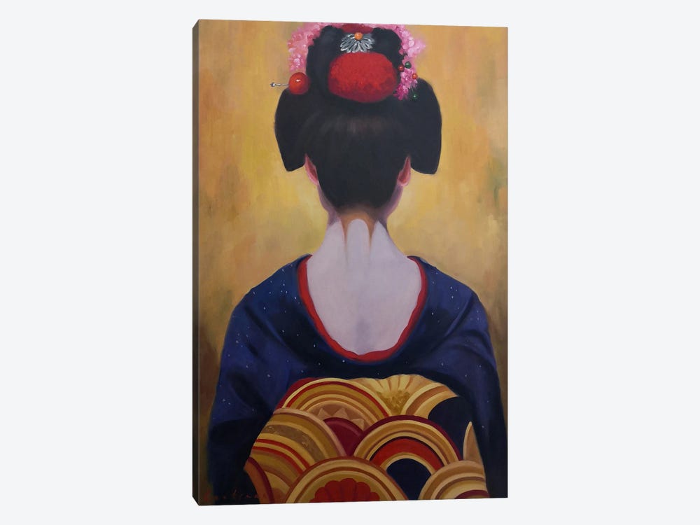 Beautiful Maiko - Geisha by Jane Lantsman 1-piece Canvas Art Print