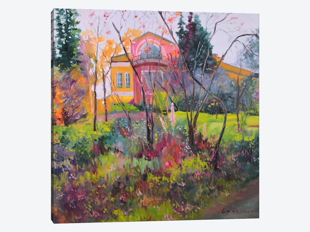 Colorful Autumn In Manor Landscape by Jane Lantsman 1-piece Canvas Wall Art