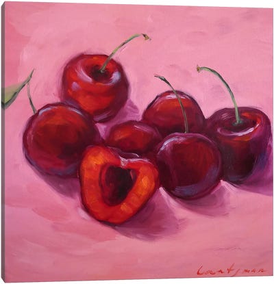 Cherries Canvas Art Print - Jane Lantsman