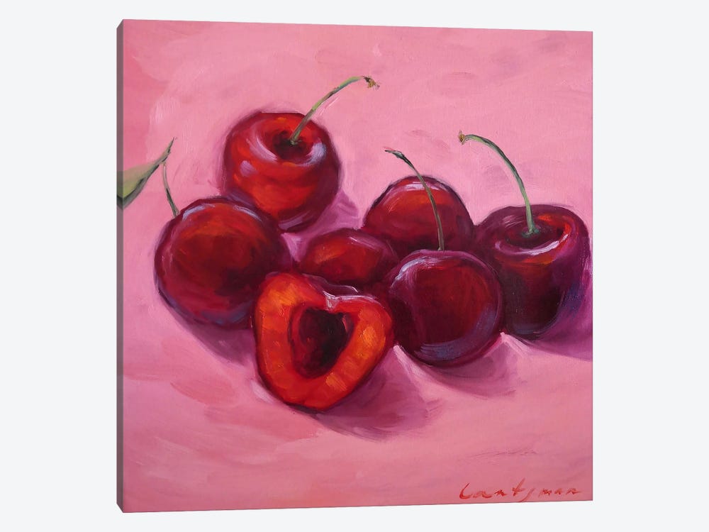 Cherries by Jane Lantsman 1-piece Canvas Wall Art