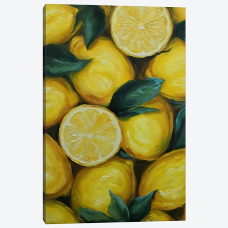 Lemons Canvas Print #LNX24} by Jane Lantsman Canvas Wall Art