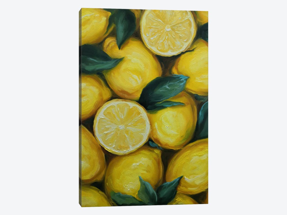 Lemons by Jane Lantsman 1-piece Canvas Print