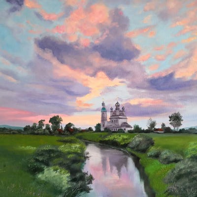 Endless Sky Landscape by Jane Lantsman framed canvas print