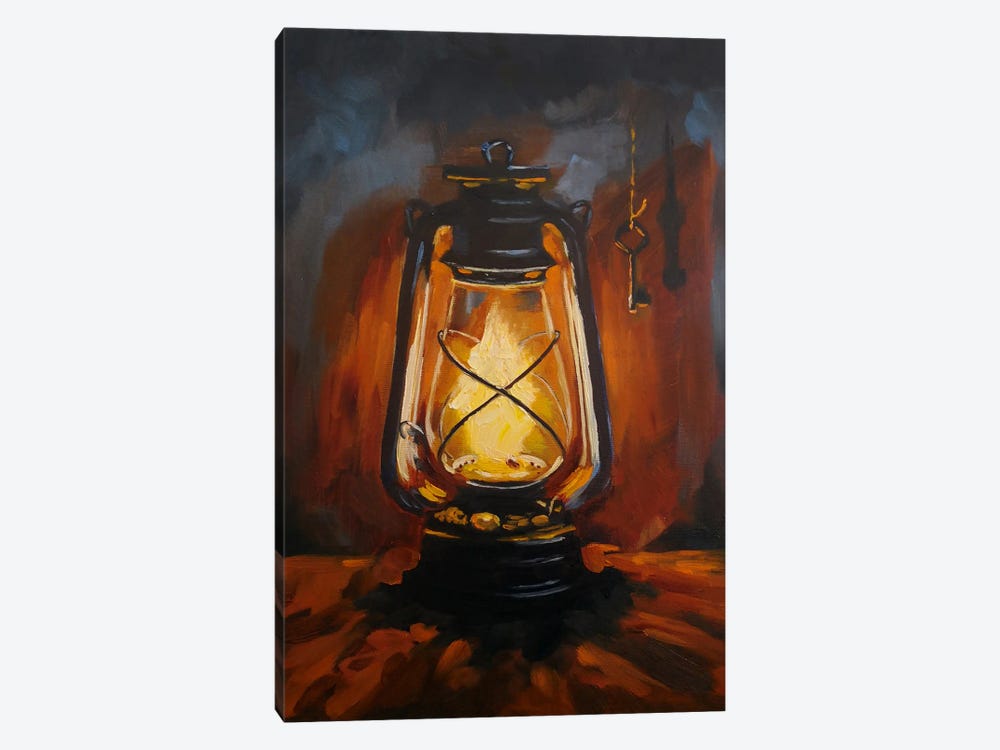 Hot Kerosine Lamp And A Key by Jane Lantsman 1-piece Canvas Print