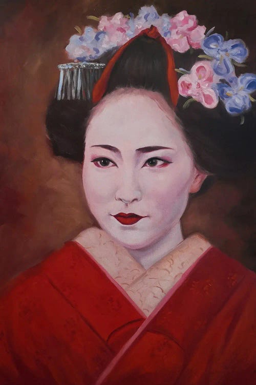 Geisha In Kimono Portrait