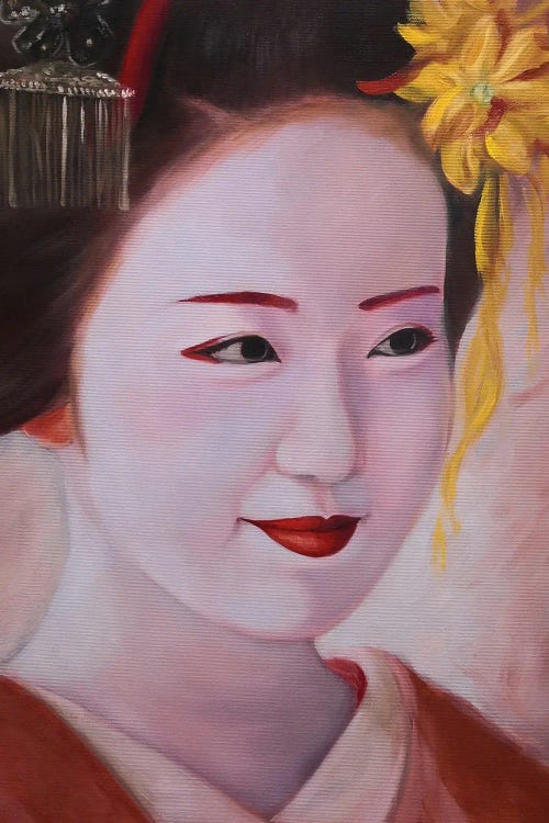 Tenderness. Geisha In Kimono Portrait